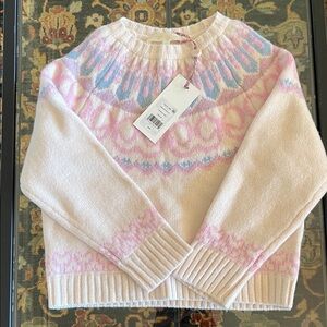 NWT LOVE SHACK FANCY 
Albine Pullover Sweater
Confetti Cake
Size girls medium